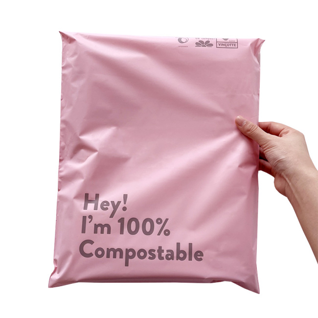 Plant Based biodegradable compostable plastic postage clothing  shoes polymailer shipping envelopes custom poly mailing bags