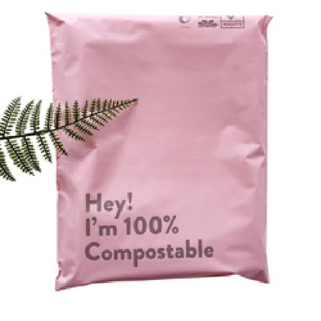 Plant Based biodegradable compostable plastic postage clothing  shoes polymailer shipping envelopes custom poly mailing bags