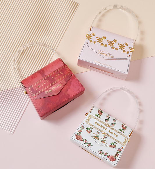 Pink Mini Candy Boxes  Handbag Creative Gift PackagingColorful Gift  Supplies
