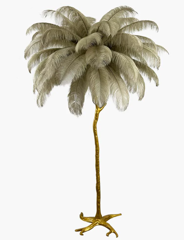 Floor Lamp With Feathers