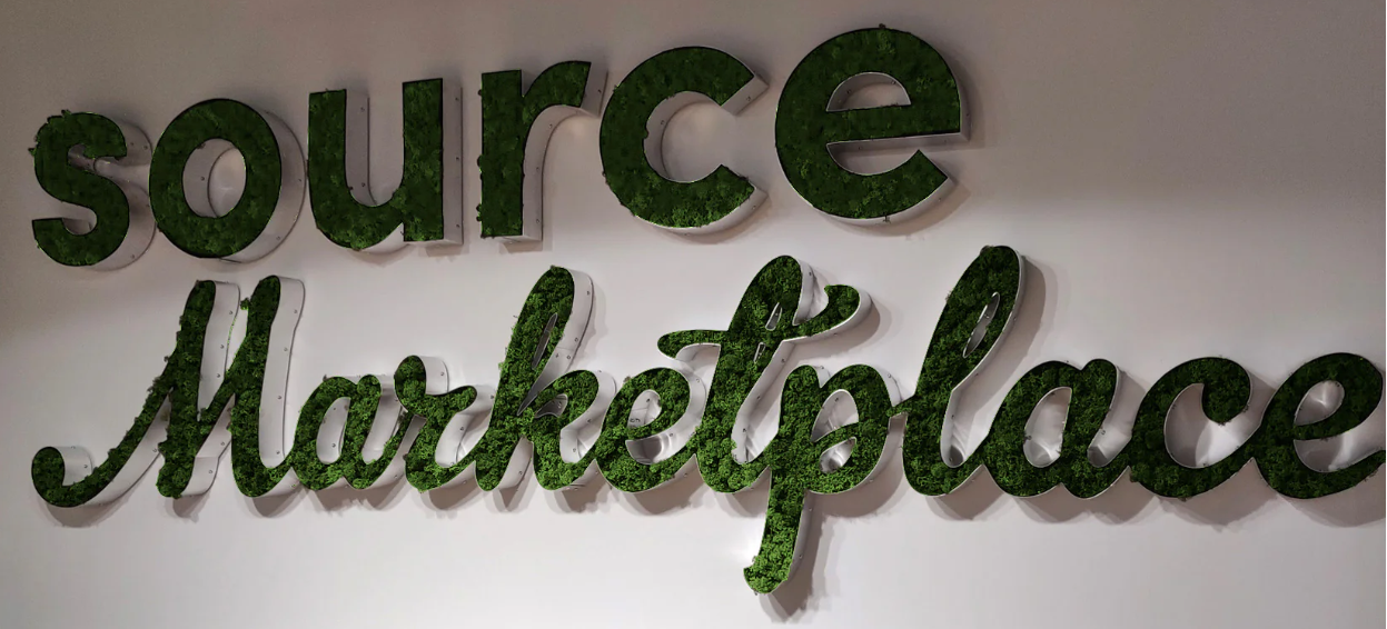 Signage and Branding Using Preserved Moss