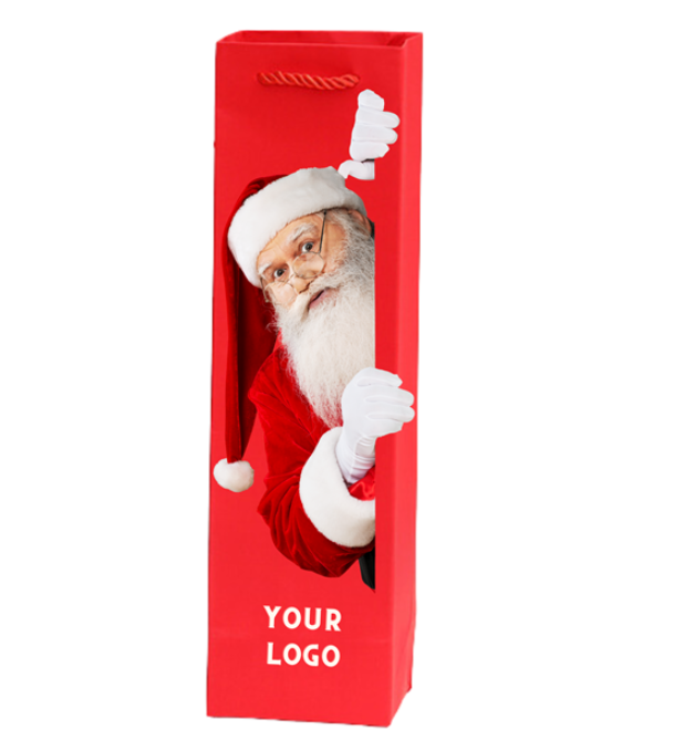 Christmas wine bags