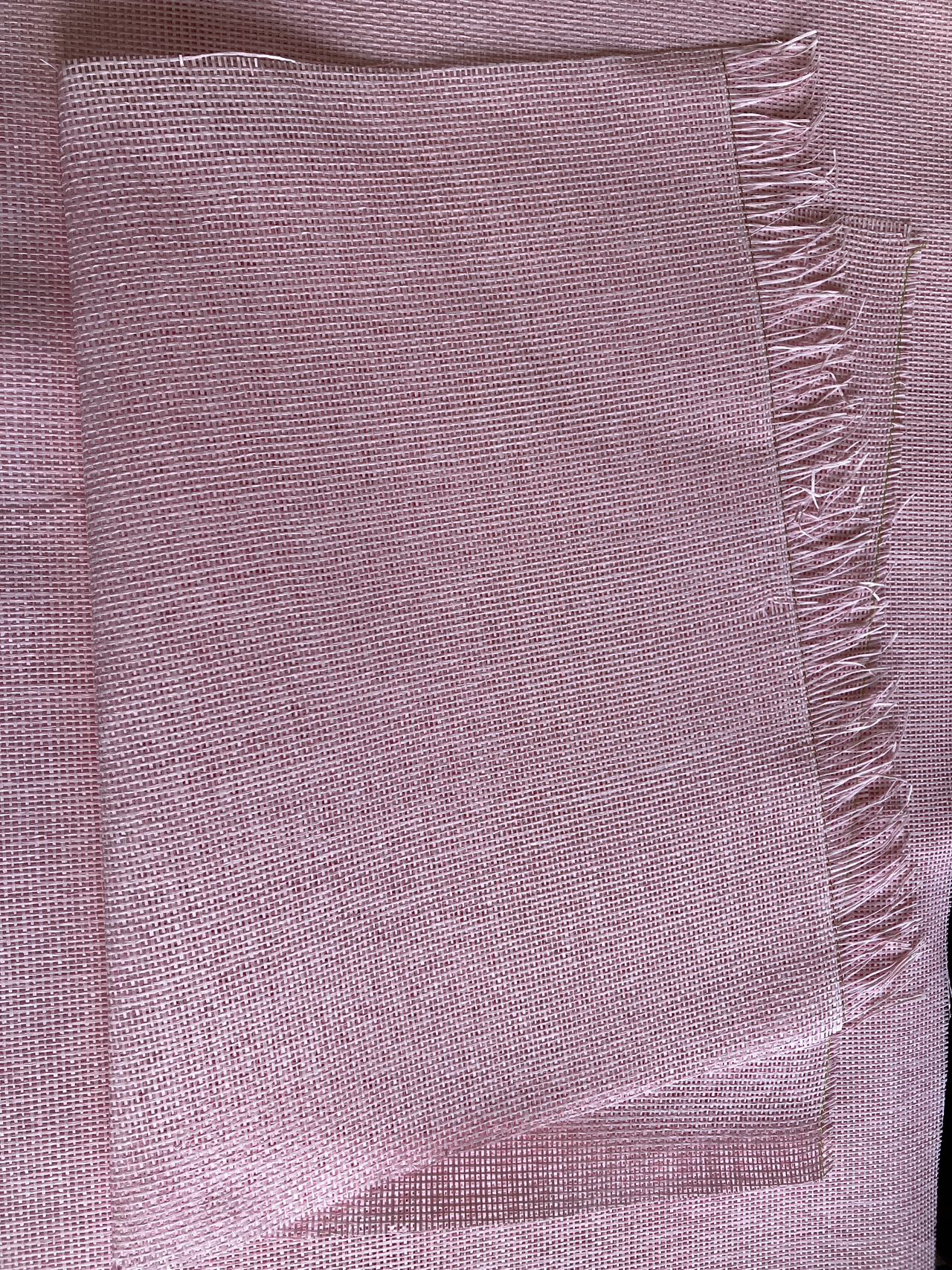 Faux Linen Mesh Sheet Pink