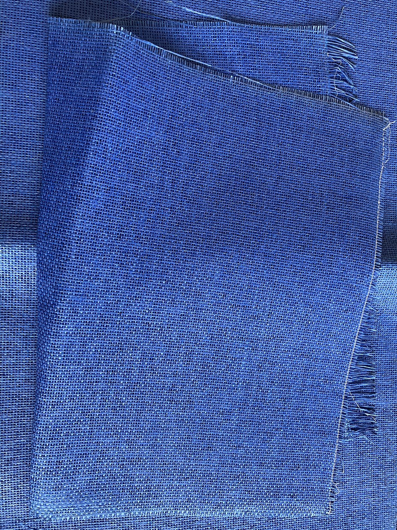 Faux Linen Mesh Sheet Blue