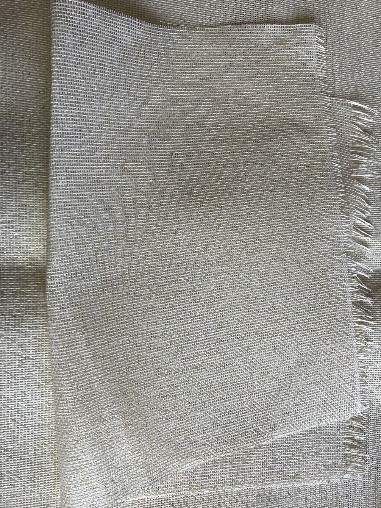Faux Linen Mesh Sheet Cream