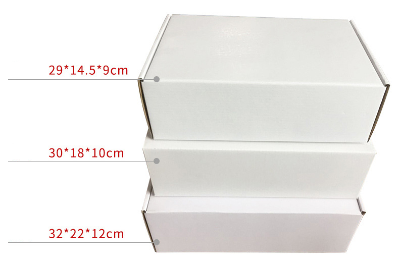 white mailing boxes