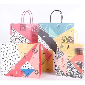 Carry Paper Bag With Abstract Design