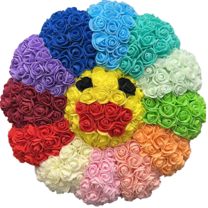 Red Fake Flowers | Foam Roses 3.5 CM Pack 100