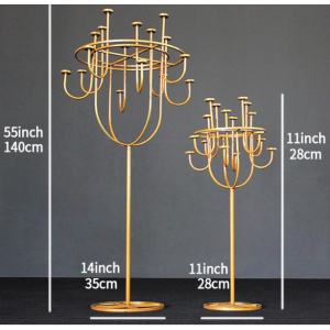 Candle Holder White & Gold For Hire