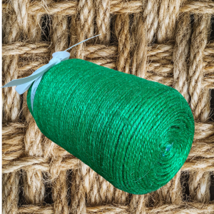 Glass Vase Green Jute Cord | 13.5*7 CM