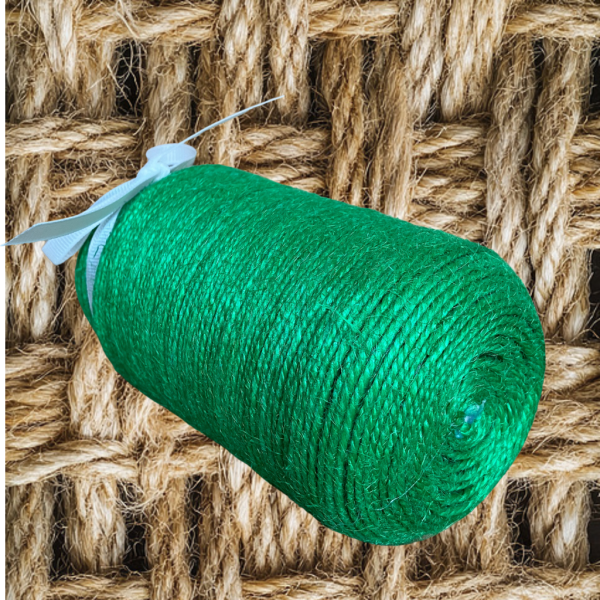 Glass Vase Green Jute Cord | 13.5*7 CM Glass Vase Green Jute Cord | 13.5*7 CM