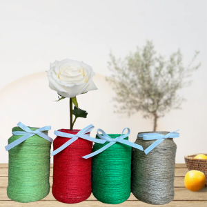 Glass Vase Yellow Cord | 13.5*7 CM
