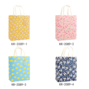 White Cardboard Gift Bag Bright Colors Pack 100
