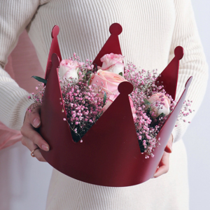 Crown Flower Container For Gift Packaging