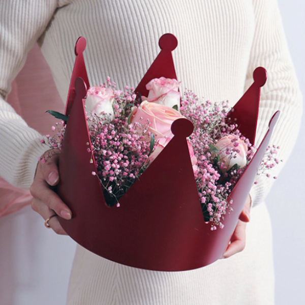 Crown Flower Container For Gift Packaging Crown Flower Container For Gift Packaging