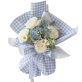 Flower Wrapping Paper Gingham Colorful Design