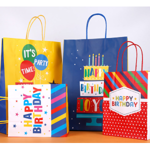 Kraft Paper Gift Bag For Birthday