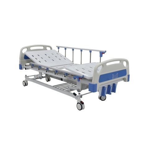 Hospital bed three rocker medical bed with central locking castors