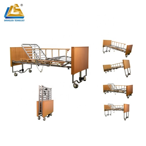 Elderly friendly wooden homecare bed
