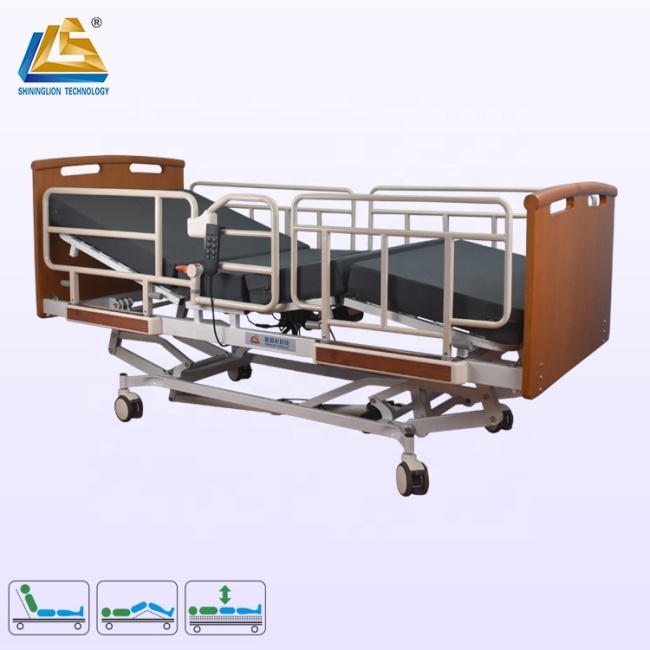 3 function electric hospital bed for elderly
