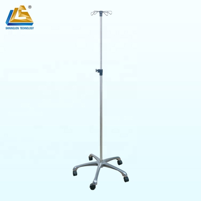 Stainless Steel IV Pole Stand with Big Base