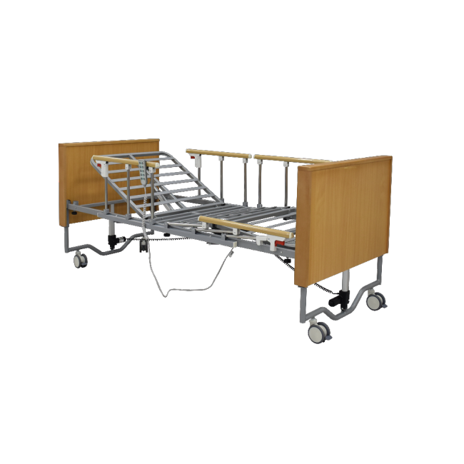 Elderly friendly wooden homecare bed