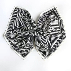Квадратные шарфы с двусторонней шелковой резинкой для волос с принтом принимаются на заказ