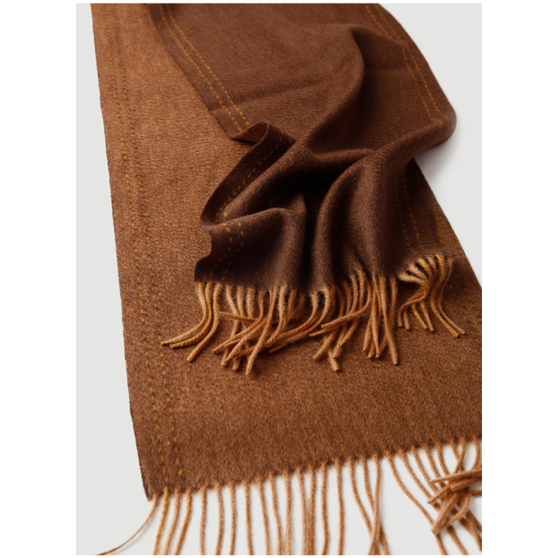 Двусторонний кашемировый женский шарф, толстая теплая накидка