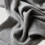 Шерстяное одеяло с узором «елочка» или большой шарф-шаль для двойного использования