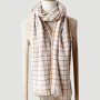 Женский легкий шарф из 100% шерсти с узором "гусиные лапки"