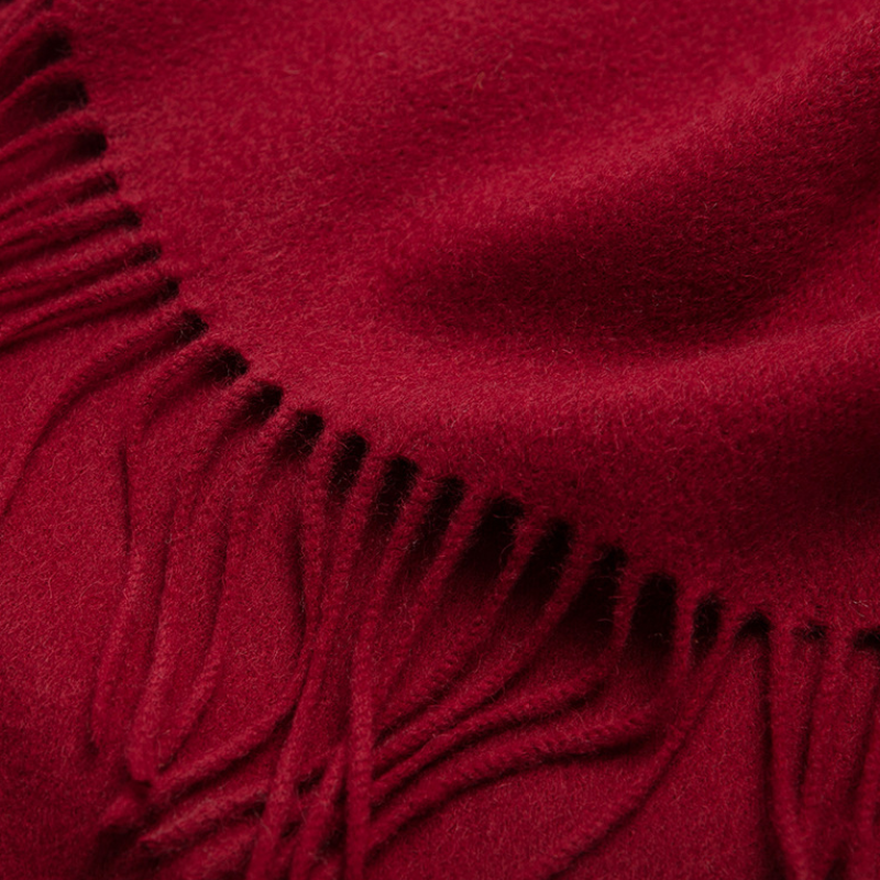 Vente en gros d'écharpes en laine de couleur unie avec logo ou étiquette personnalisé