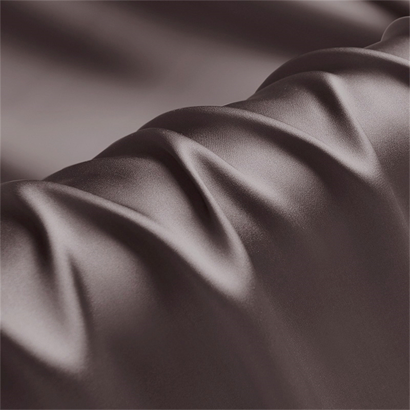 100% Silk Silver Grey Color 19mm Silk Satin Fabric for Dress
