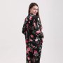 사용자 정의 꽃 디자인 여성용 디지털 인쇄 실크 잠옷