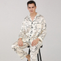 Benutzerdefiniertes Druckdesign 19/22 Momme Maulbeerseiden-Pyjama für Männer