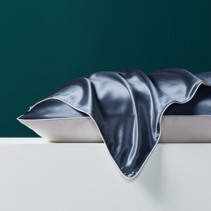 Fundas de almohada personalizadas de Tencel con ribete, 100 % seda, lado A