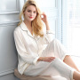 Basic Style Silk Pajama Set