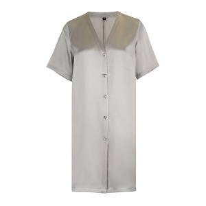Robe de chemise en soie de vêtements de nuit en soie 100% pure de luxe personnalisée