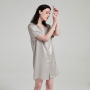 Custom Luxury 100% Pure Silk Sleepwear Silk Shirt Dress