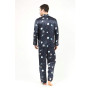Conjunto de pijamas de seda de pareja de talla grande con etiqueta privada de impresión personalizada