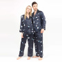 Individuell bedrucktes Seidenpyjama-Set für Paare in Übergröße