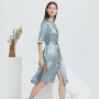 Benutzerdefinierte Homewear Luxus 100% reine Seide Nachtwäsche Seidenhemdkleid