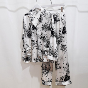 Pijama de seda com estampa digital personalizado seu design para mulheres ou homens