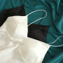 Triangle Cup Sous-vêtement en soie de mûrier Soutien-gorge en soie sans acier
