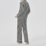 Ensemble de pyjama en soie à motif rayé classique à impression personnalisée
