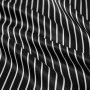 Taies d'oreiller en soie avec logo brodé à rayures noires et blanches personnalisées