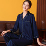 Conjunto de pijama de seda estilo básico