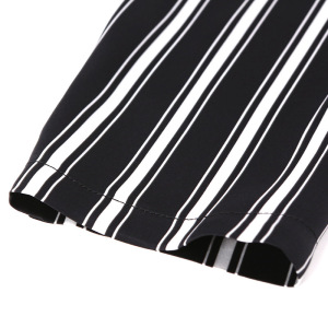 Benutzerdefinierte Unisex Classic Striped Design kurze Seidenpyjamas Set für Damen und Herren