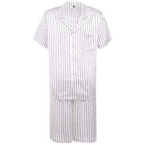 Custom Unisex Classic Striped Design Short Silk Pajamas Set для женщин и мужчин