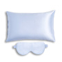 Taies d'oreiller en soie de couleurs unies personnalisées avec masque de sommeil