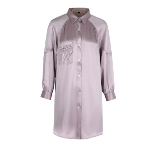 Camisón de seda pura de lujo personalizado para dormir camisón vestido camisero de seda